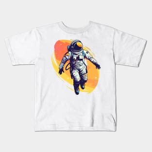 Colorful Astronaut in Space #6 Kids T-Shirt